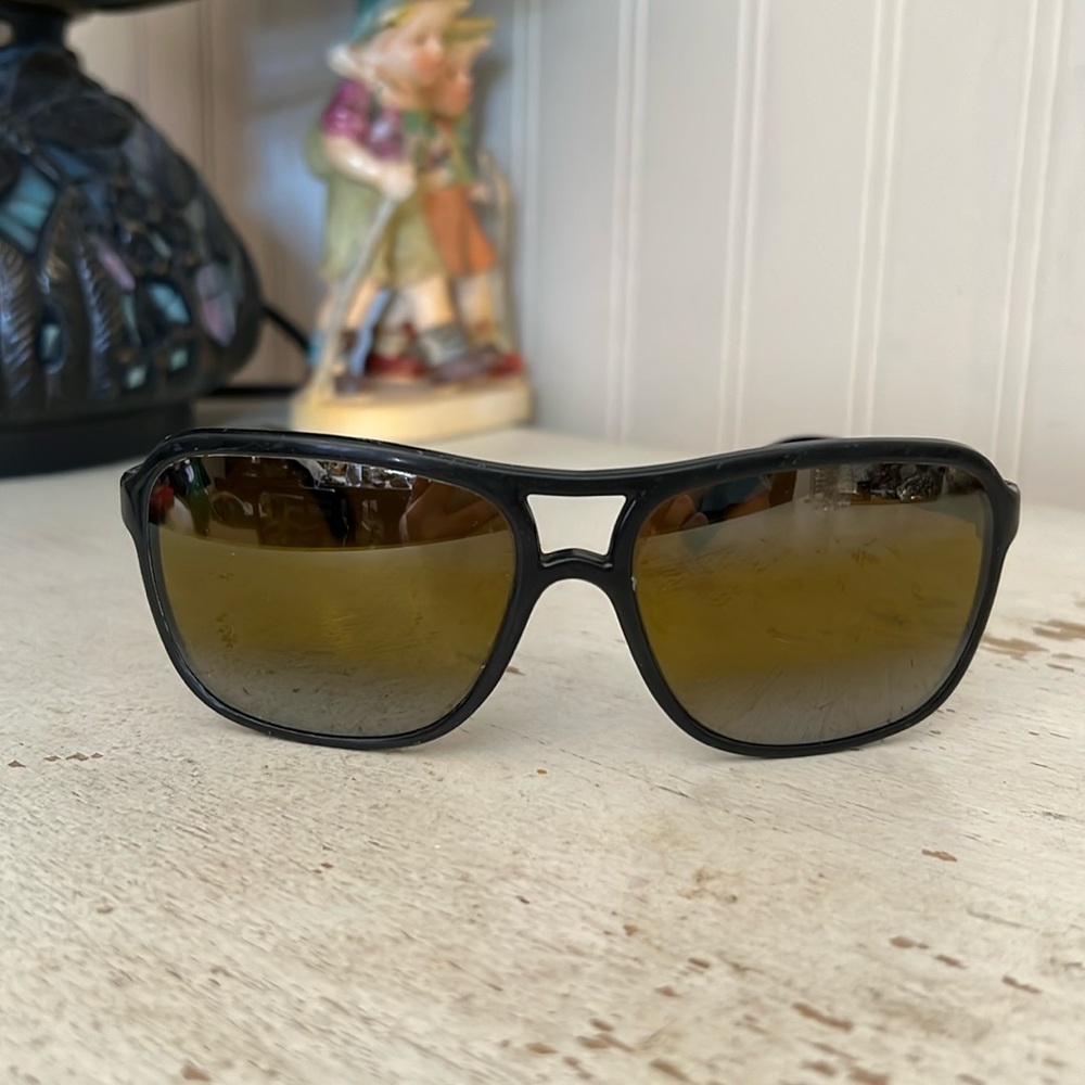Vintage Vuarnet Pouilloux aviator sunglasses polarized gradient black mirrored